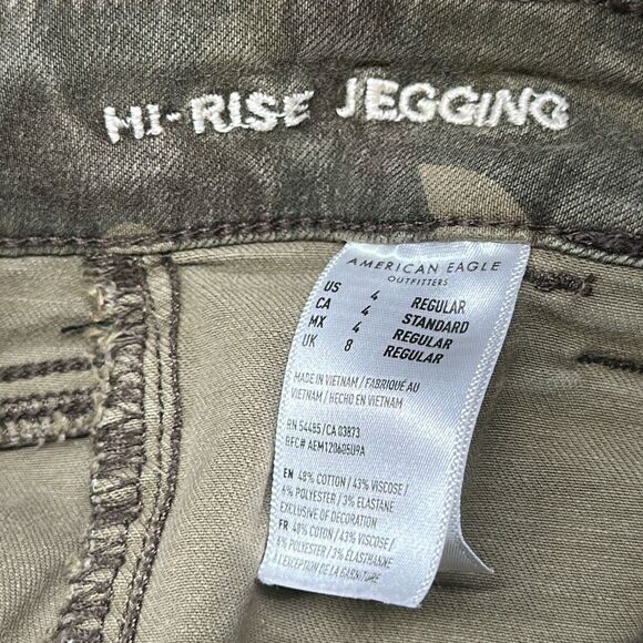 American Eagle AE Jeans Womens 4 Camo Hi Rise Jegging Super Stretch Legging - Picture 9 of 11